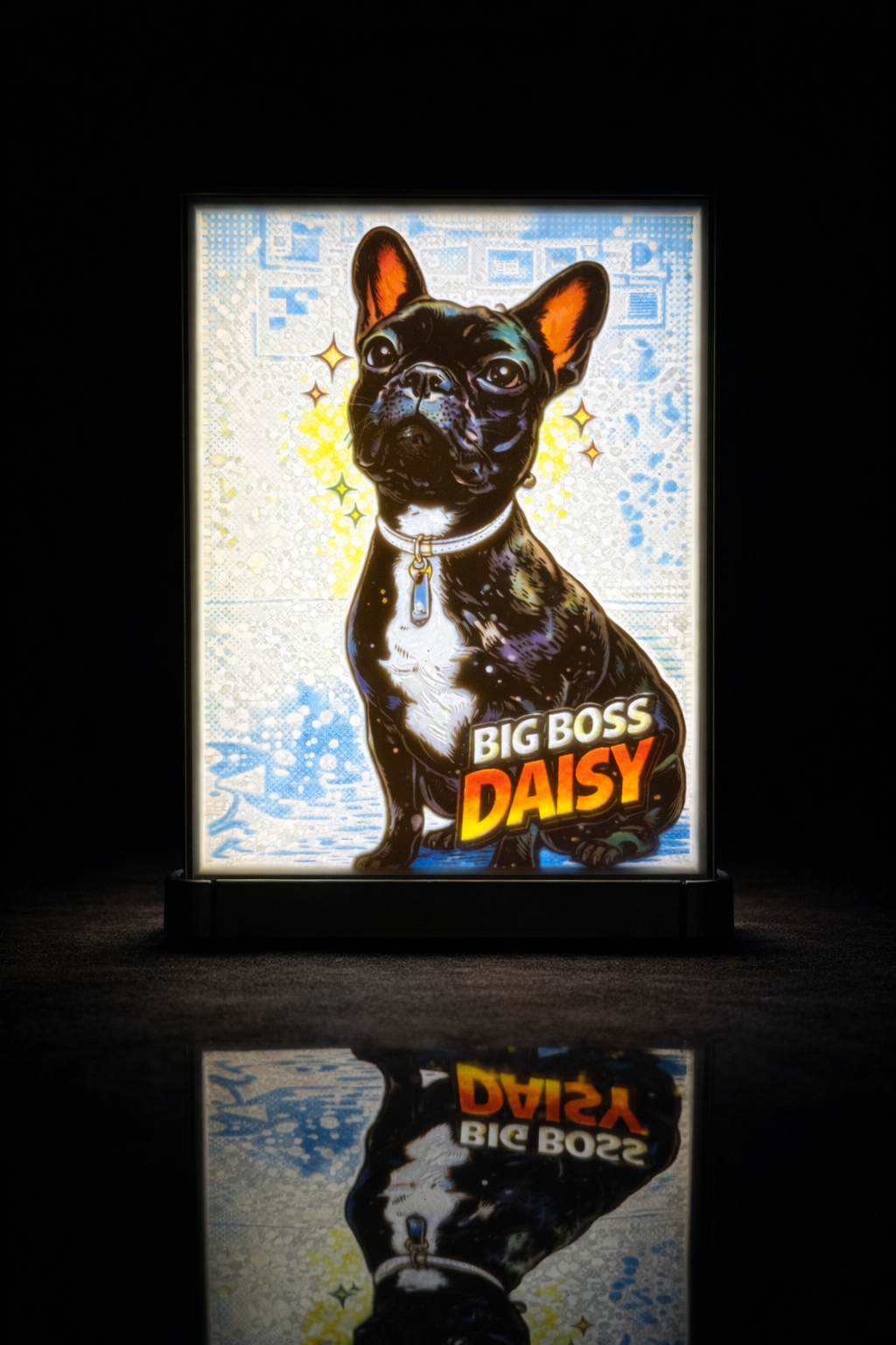 Personalisierte 3D-Lithophane - Daisy Erinnerungsstück